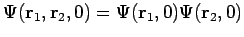 $\Psi (\mathbf{r}_{1},\mathbf{r}_{2},0)=\Psi (\mathbf{r}%
_{1},0)\Psi (\mathbf{r}_{2},0)$