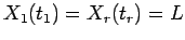 $%
X_{1}(t_{1})=X_{r}(t_{r})=L$